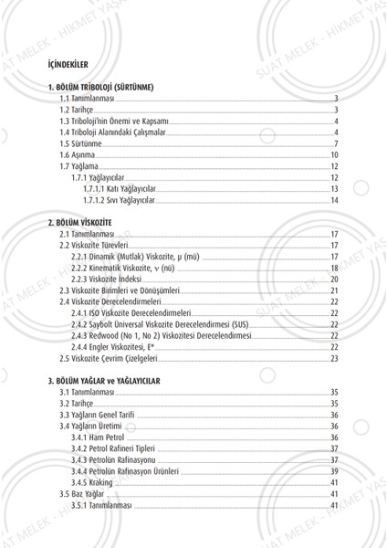 Triboloji ve Yağlayıcılar 303 Sayfa Hardcover Ciltli Masaüstü kitabı, Hardcopy modelleri