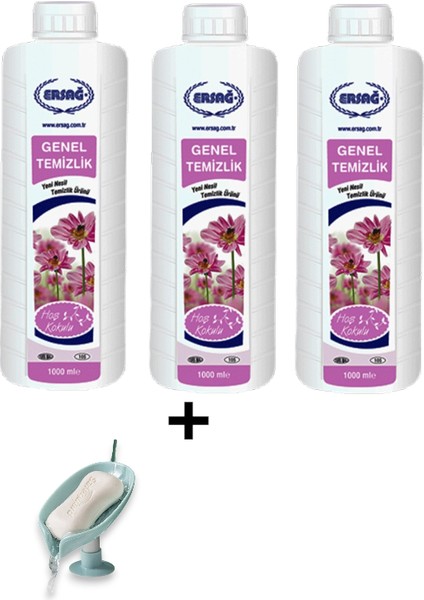 Genel Temizlik (3 Adet) 1000 ml + ( Sabunluk Hediye'li ) 105-51
