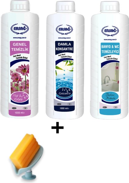Genel Temizlik - Damla Konsantre - Bahar Kokulu Banyo Wc Temizleyici+ ( Sabunluk Hediye'li ) 105- 106