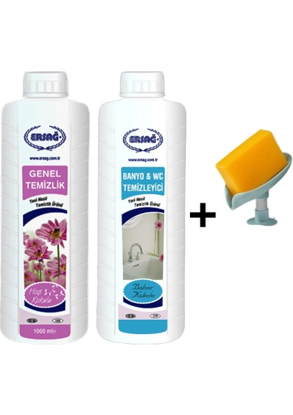 Genel Temizlik 1000 ml - Bahar Kokulu Banyo Wc Temizleyici 1000 ml + ( Sabunluk Hediye'li ) 105- 92