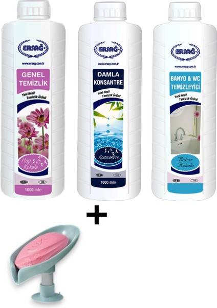 Genel Temizlik - Damla Konsantre - Bahar Kokulu Banyo Wc Temizleyici+ ( Sabunluk Hediye'li ) 105- 104