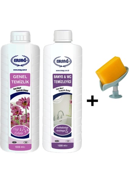 Genel Temizlik 1000 ml -Banyo Wc Temizleyici 1000 Ml+ ( Sabunluk Hediye'li ) 105- 95