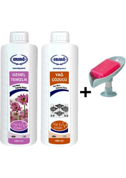 Genel Temizlik 1000 ml - Yağ Çözücü 1000 ml + ( Sabunluk Hediye'li ) 105- 112