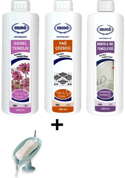 Genel Temizlik - Yağ Çözücü - Banyo Wc Temizleyici + ( Sabunluk Hediye'li ) 105- 122