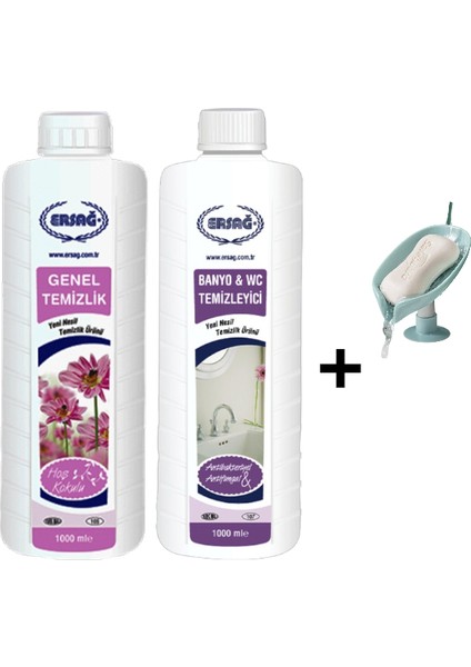 Genel Temizlik 1000 ml -Banyo Wc Temizleyici 1000 Ml+ ( Sabunluk Hediye'li ) 105- 95