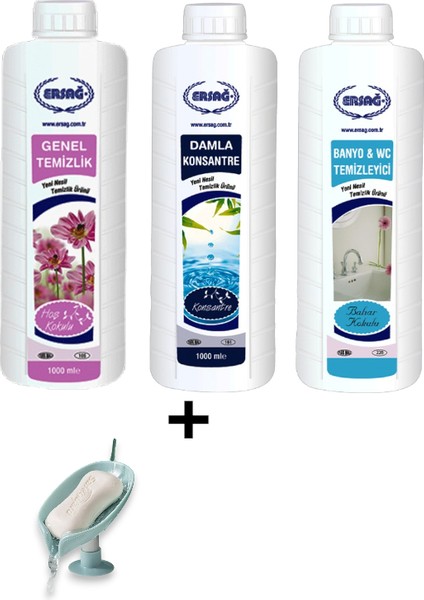 Genel Temizlik - Damla Konsantre - Bahar Kokulu Banyo Wc Temizleyici+ ( Sabunluk Hediye'li ) 105- 105