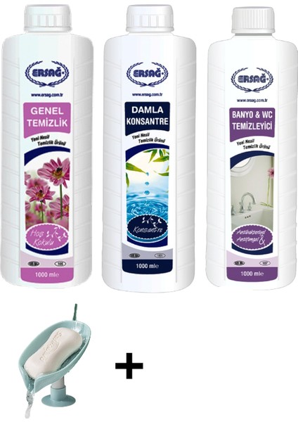 Genel Temizlik - Damla Konsantre - Banyo Wc Temizleyici + ( Sabunluk Hediye'li ) 105- 96