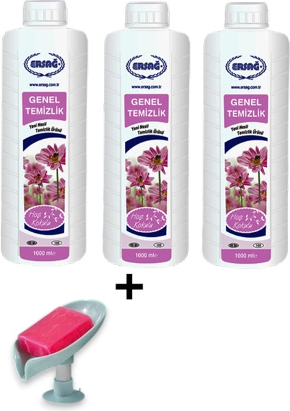 Genel Temizlik (3 Adet) 1000 ml + ( Sabunluk Hediye'li ) 105-56