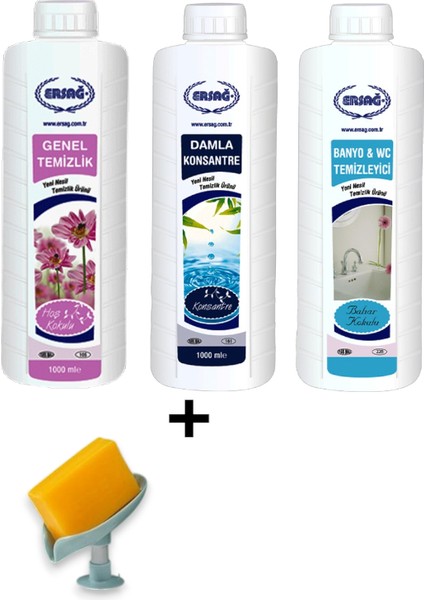 Genel Temizlik - Damla Konsantre - Bahar Kokulu Banyo Wc Temizleyici+ ( Sabunluk Hediye'li ) 105- 111