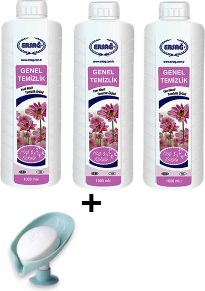 Genel Temizlik (3 Adet) 1000 ml + ( Sabunluk Hediye'li ) 105-53