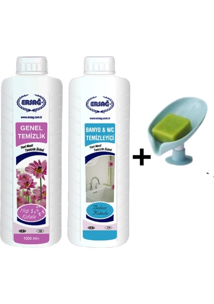 Genel Temizlik 1000 ml - Bahar Kokulu Banyo Wc Temizleyici 1000 ml + ( Sabunluk Hediye'li ) 105- 95