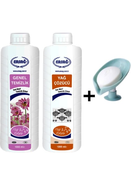 Genel Temizlik 1000 ml - Yağ Çözücü 1000 ml + ( Sabunluk Hediye'li ) 105- 114