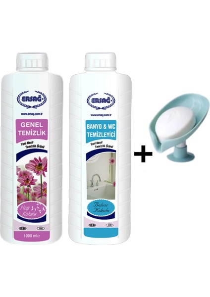 Genel Temizlik 1000 ml - Bahar Kokulu Banyo Wc Temizleyici 1000 ml + ( Sabunluk Hediye'li ) 105- 93