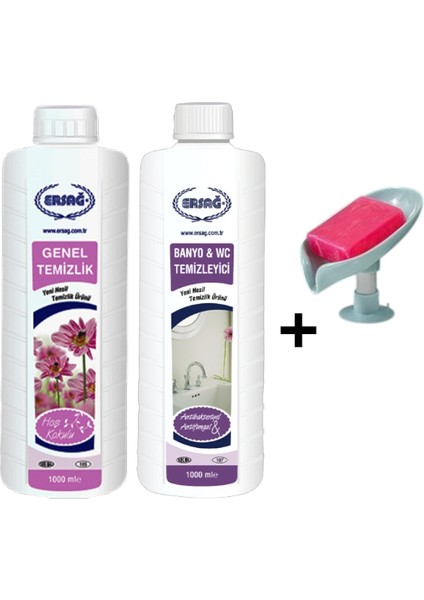 Genel Temizlik 1000 ml -Banyo Wc Temizleyici 1000 Ml+ ( Sabunluk Hediye'li ) 105- 95