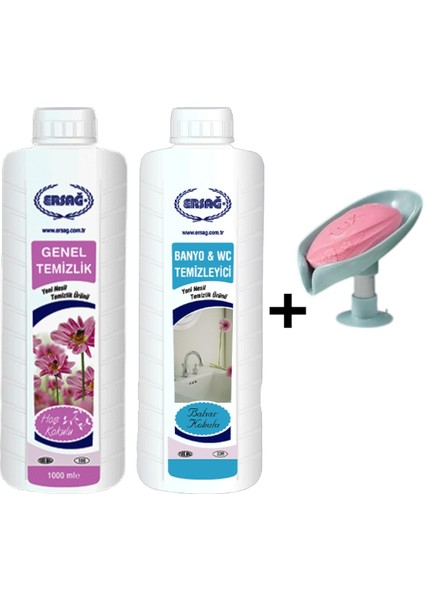 Genel Temizlik 1000 ml - Bahar Kokulu Banyo Wc Temizleyici 1000 ml + ( Sabunluk Hediye'li ) 105- 89