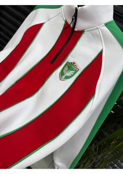 Oversıze 3 Iplik Şardonlu Fermuarlı Kaliteli Sweat Amed Spor