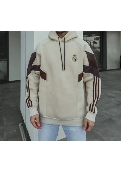 Kapüşonlu Real Sweatshırt - Çok Kaliteli Dikiş Detaylı Kol Madrid Sweat fiyatları
