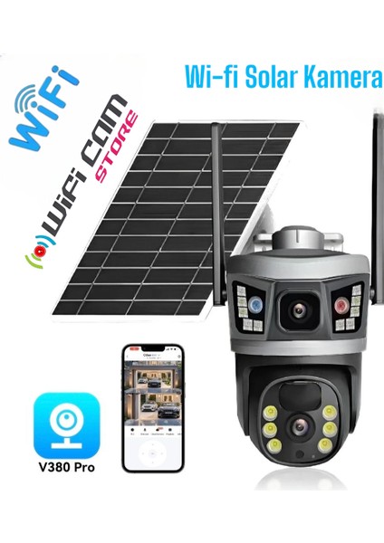 Çift Kameralı Wifi Solar Ptz Kamera V380 Pro Yazılım