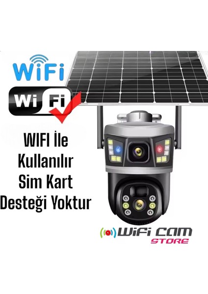 Çift Kameralı Wifi Solar Ptz Kamera V380 Pro Yazılım