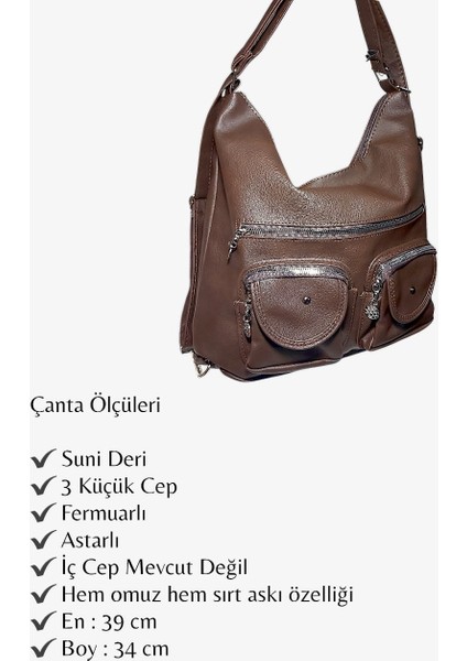 Acı Kahve Büyük Boy Omuz ve Sırt Kadın Çanta fiyatları