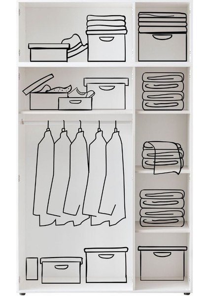 Bony Brown 3 Kapılı Modüllü Gardırop fiyatları