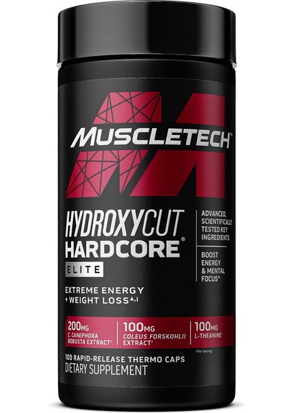 , Hydroxycut Hardcore Elit, 100 Kapsül