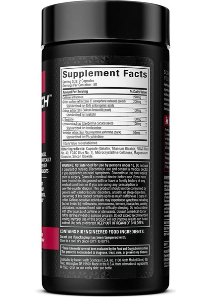, Hydroxycut Hardcore Elit, 100 Kapsül