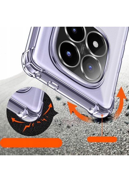 Xiaomi Redmi Note 14 Pro 5g Kapak Kamera Korumalı Airbag Antishock Köşe Korumalı Şeffaf Silikon Kılıf fırsatları