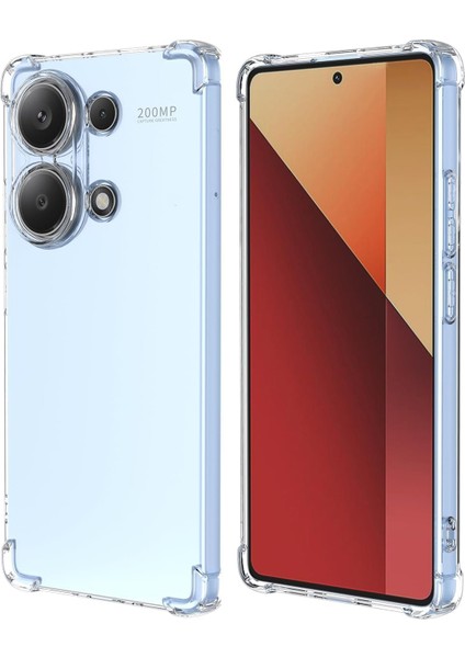 Xiaomi Redmi Note 13 Pro 4g Kapak Kamera Korumalı Airbag Antishock Köşe Korumalı Şeffaf Silikon Kılıf