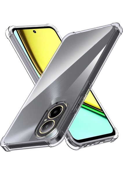 Realme C67 Kapak Kamera Korumalı Airbag Antishock Köşe Korumalı Şeffaf Silikon Kılıf