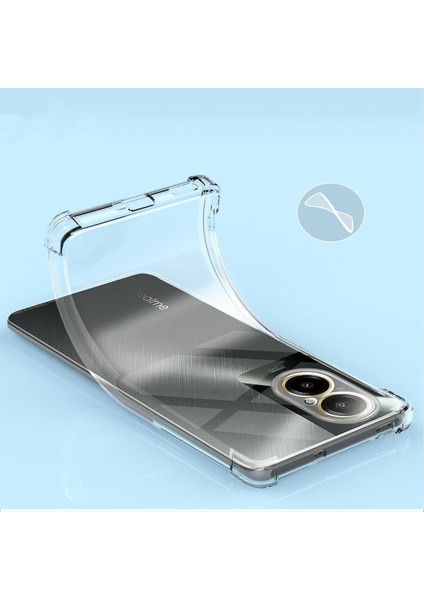 Realme C67 Kapak Kamera Korumalı Airbag Antishock Köşe Korumalı Şeffaf Silikon Kılıf indirimleri