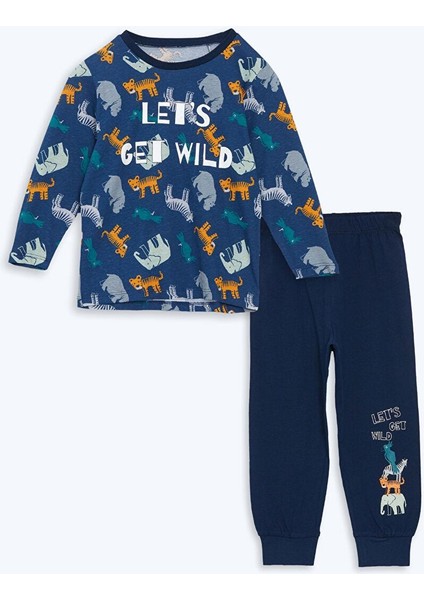 Lcw Kids Beli Lastikli Baskılı Erkek Çocuk Pijama Takım