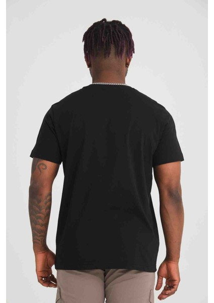 Basıc Siyah Regular Fit Bisiklet Yaka