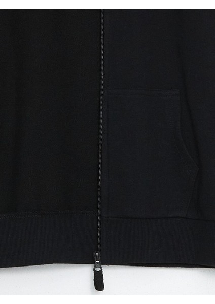 Kapüşonlu Kız Çocuk Fermuarlı Sweatshirt