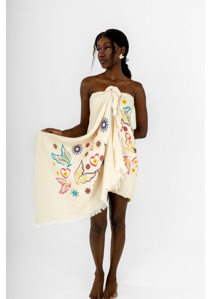 Elysia Taş Baskı Desenli Peştemal/havlu fırsatları