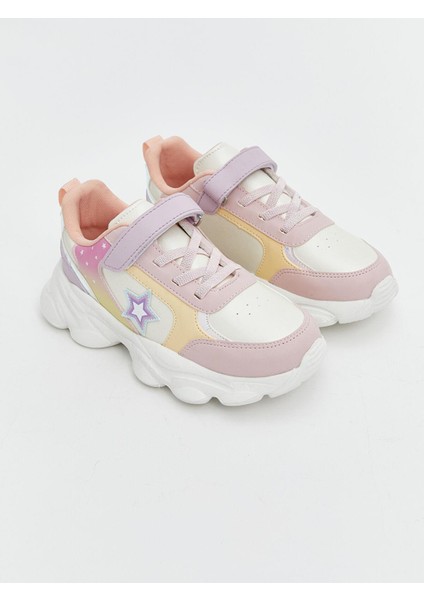 Lcw Steps Renk Bloklu Bağcık ve Cırt Cırtlı Kız Çocuk Spor Ayakkabı