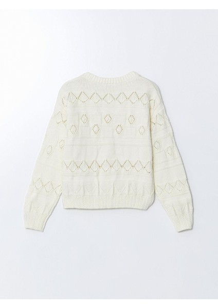 V Yaka Ajurlu Kız Çocuk Triko Hırka fiyatları