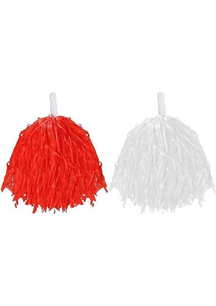 1 Çift Kırmızı Beyaz Renklerde 23 Nisan Gösteri Ponponu fiyatları