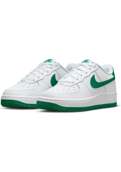 Air Force 1 SS25 (Gs) Unisex White Leather Shoes Beyaz Yeşil Deri Spor Ayakkabı FV5948-103 modelleri