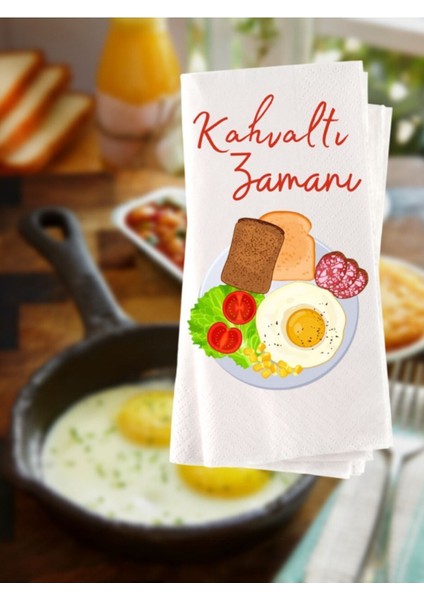 Kahvaltı Zamana Baskılı Konuşan Peçete 20 Adet