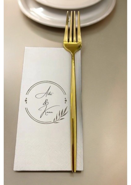 Kişiye Özel Söz, Nişan, Kına, Düğün Konsept Baskılı Sunum Peçetesi 20’li