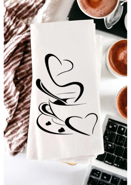 Kişiye Özel Coffee Baskılı Sunum Peçetesi 20’li