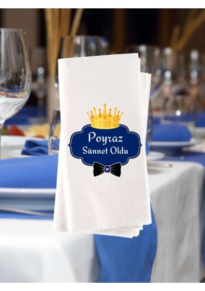 Sünnet Düğünü Temalı Baskılı Peçete 20 Adet