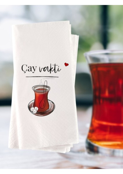 Çay Temalı Esprili Yazı Baskılı Konuşan Peçete 20 Adet