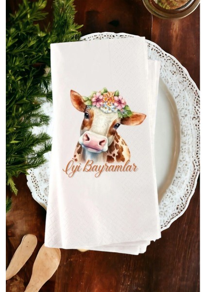 Kişiye Özel Iyi Bayramlar Baskılı Sunum Peçetesi 20’li