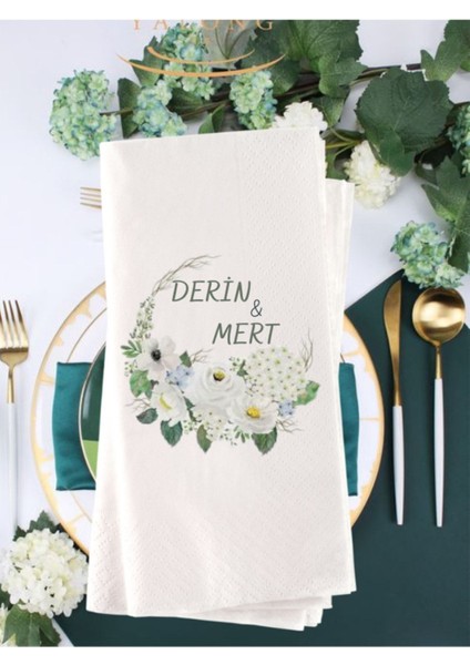 Söz Nişan Baskılı Sunum Peçetesi 20'li