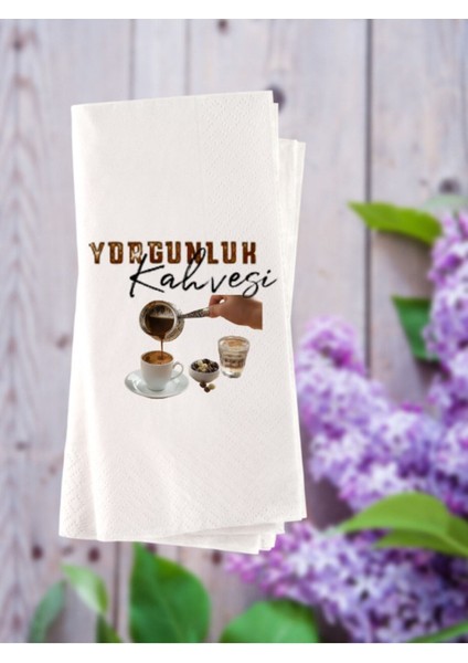 Kahve Temalı Esprili Yazı Baskılı Konuşan Peçete 20 Adet