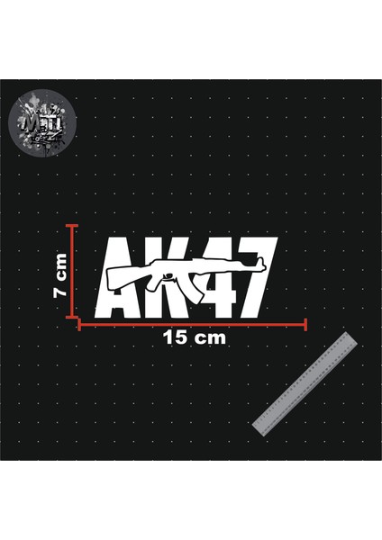 Mti Creative AK47 Sticker Yazı Jdm Araba-Motosiklet Cam Etiket Sticker-Hologram Sticker fiyatları