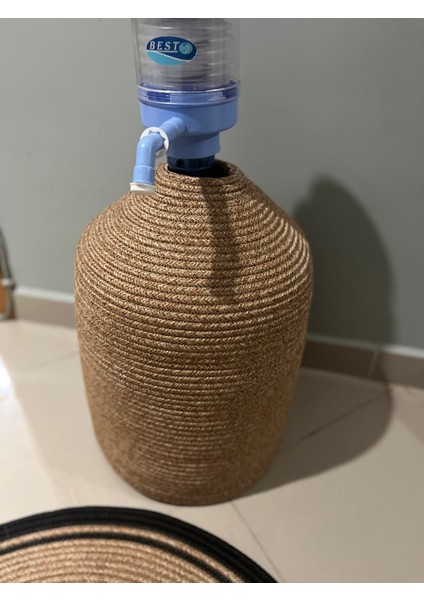 Hasır Ip Kaplamalı Doğal ve Şık Su Damacana Kılıfı - Örtüsü