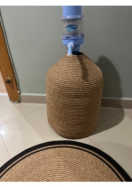 Hasır Ip Kaplamalı Doğal ve Şık Su Damacana Kılıfı - Örtüsü modelleri